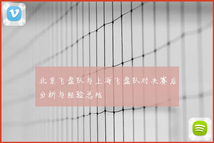 北京飞盘队与上海飞盘队对决赛后分析与经验总结